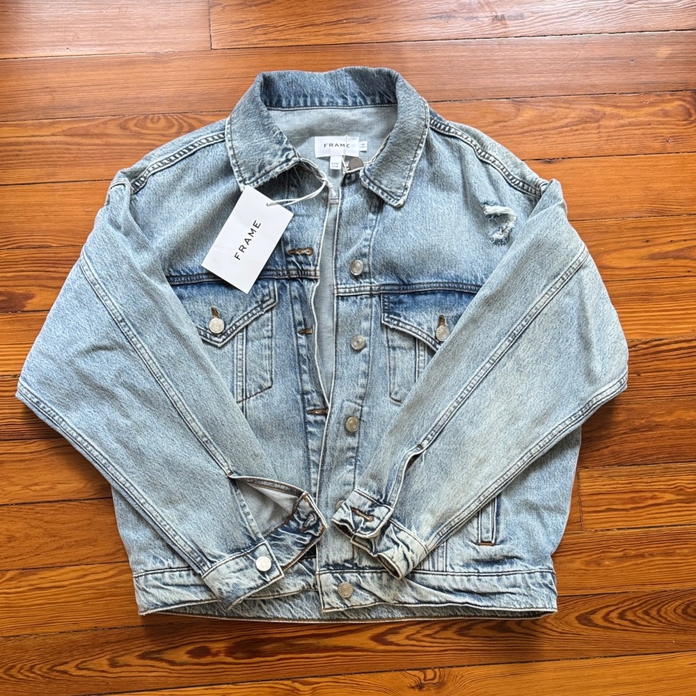 NWT Frame Le Oversized Denim Jacket, XXS